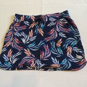 Croft and Barrow Skirt/Shorts/skort floral colorful pattern Navy Blue